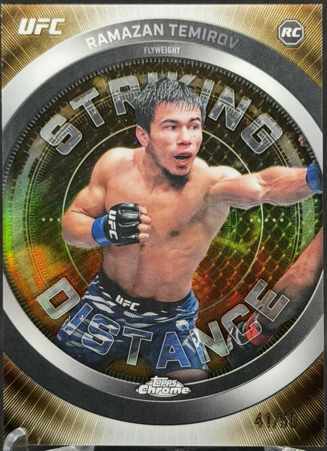 Ramazan Temirov 2026 Topps Chrome UFC Striking Distance #SD-16 Gold Refractor
