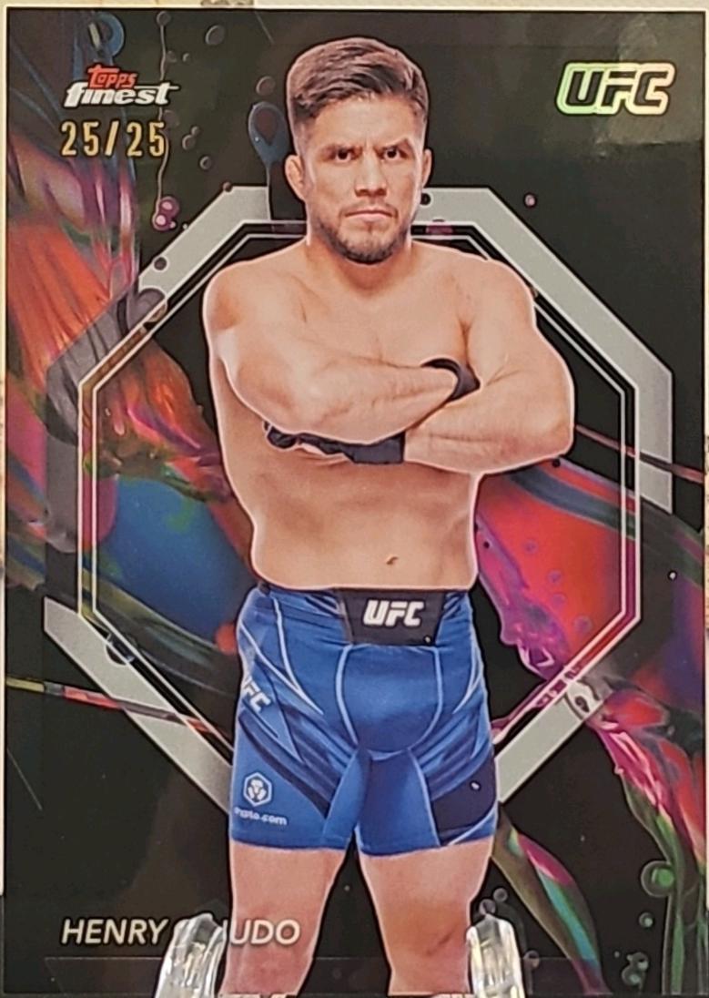 Henry Cejudo 2024 Topps Finest UFC Base Common #13 Black Refractor