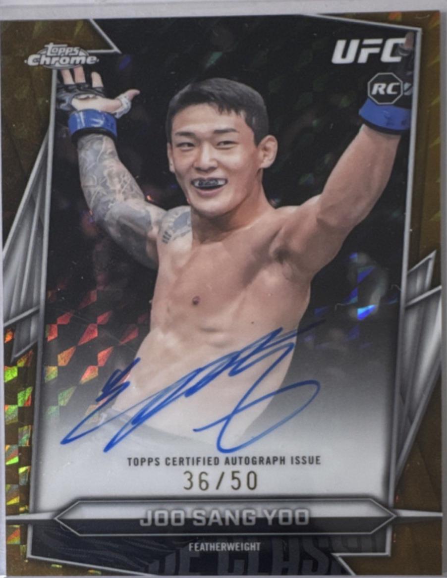 Joo Sang Yoo 2026 Topps Chrome UFC Base Autographs #BAV-JS Gold Refractor