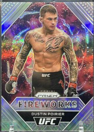 Dustin Poirier 2021 Panini Prizm UFC Fireworks #19 Silver