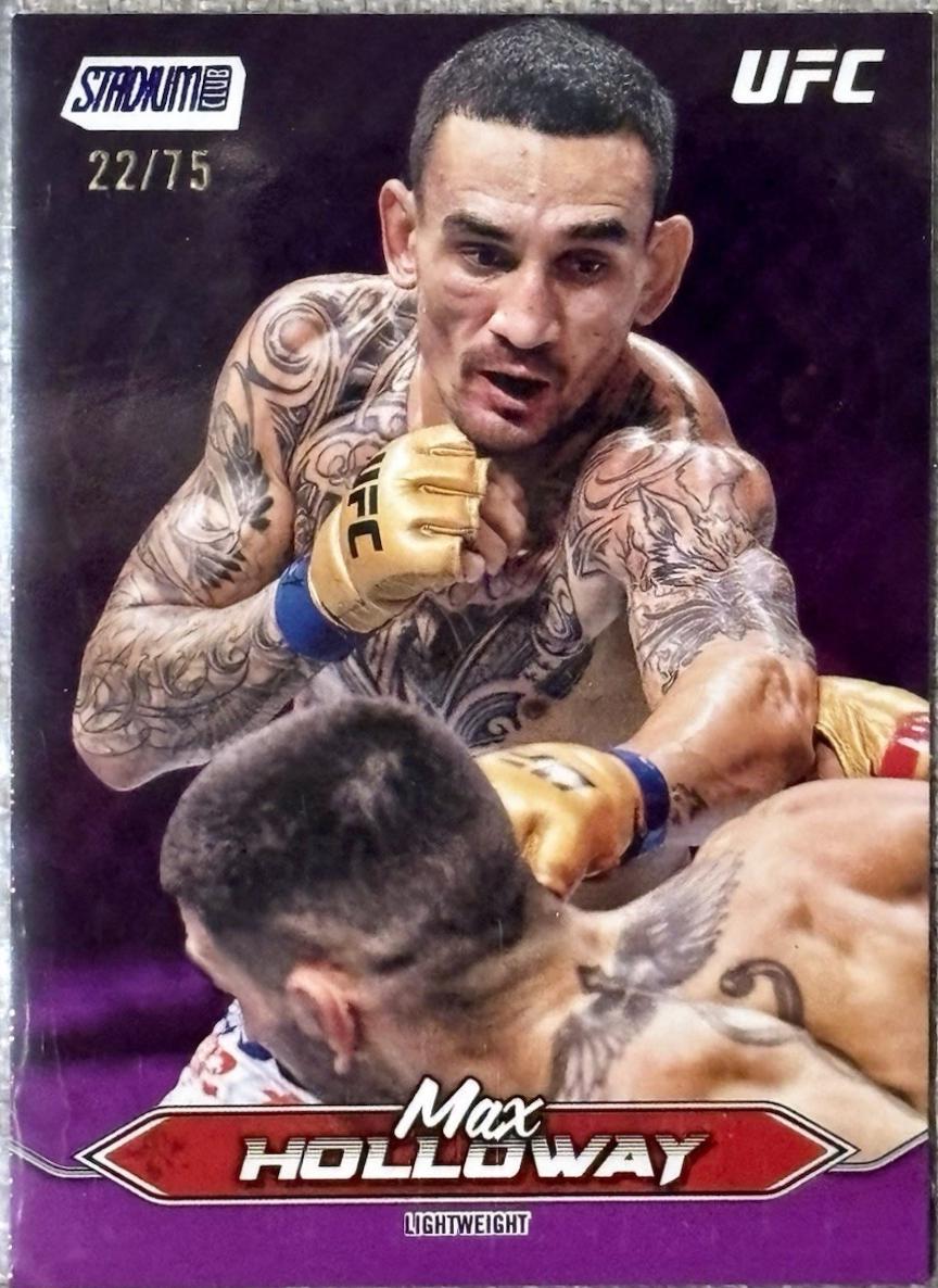 Max Holloway 2025 Topps Stadium Club UFC Base #10 Purple