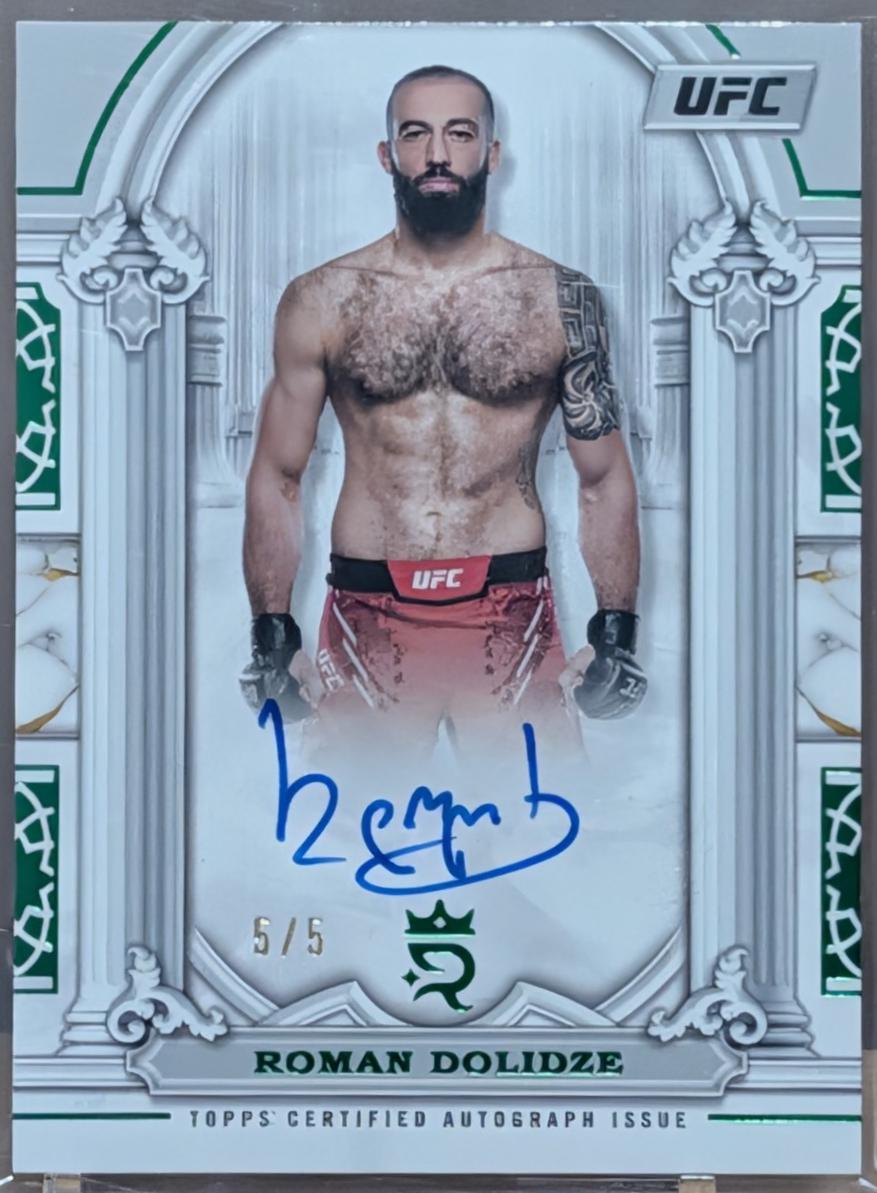 Roman Dolidze 2024 Topps Royalty UFC Imperial Ink #II-RD Green