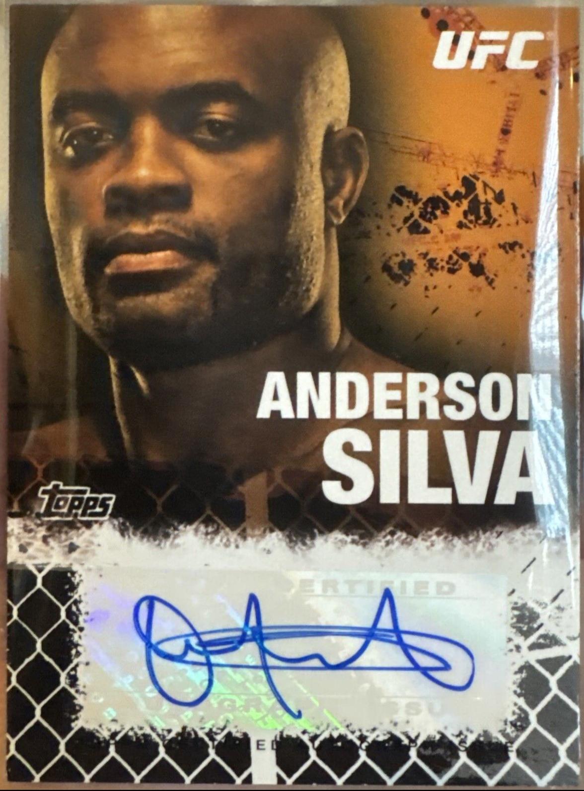 Anderson Silva 2010 Topps UFC Fighter and Personalities Autographs #FA-AS Onyx