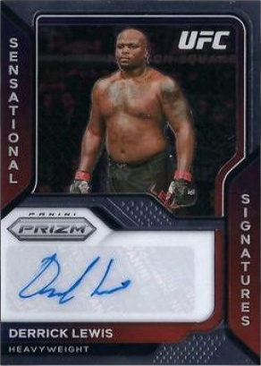 Derrick Lewis 2021 Panini Prizm UFC Sensational Signatures #2 Black