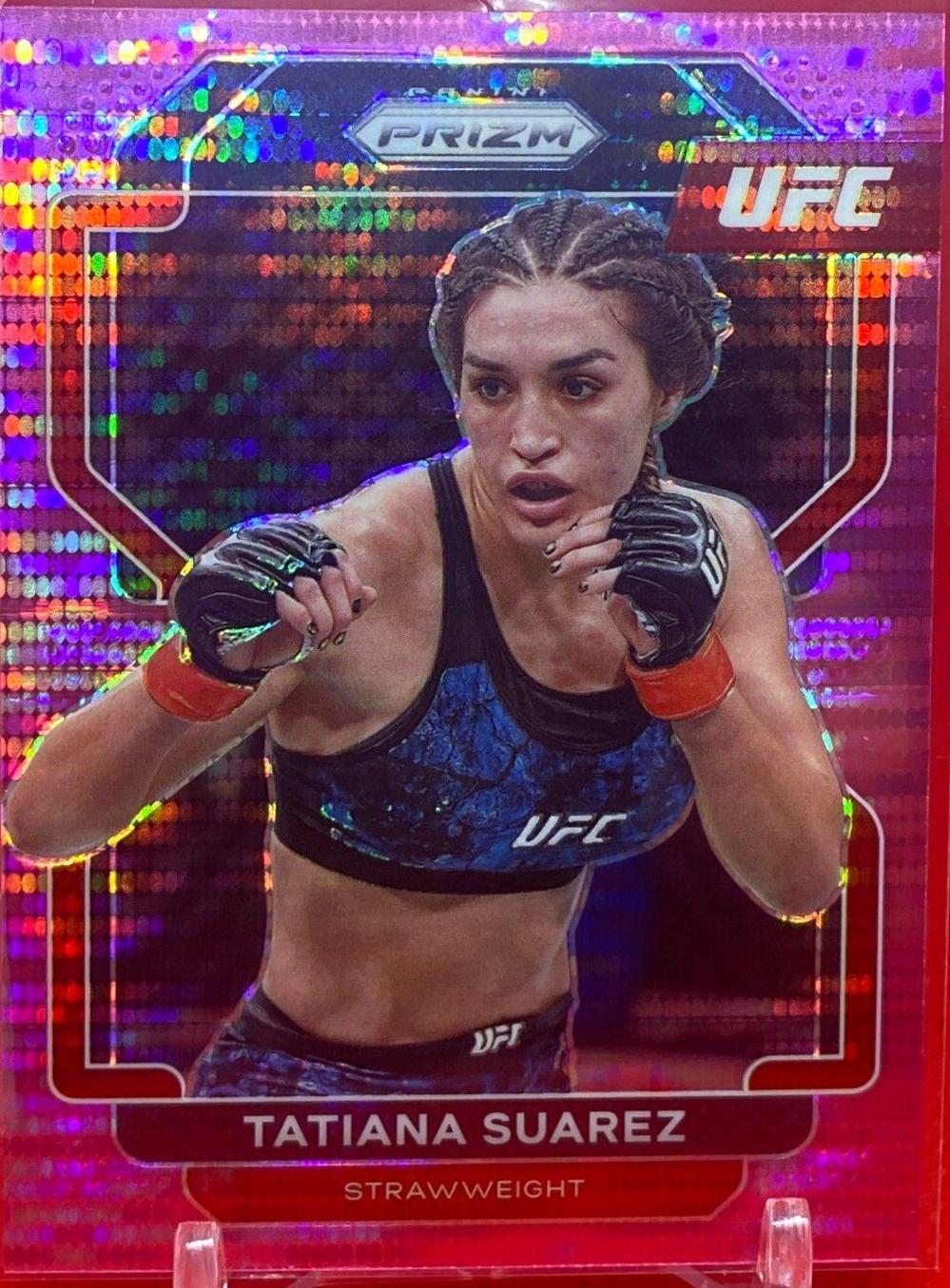 Tatiana Suarez 2022 Panini Prizm UFC Base #128 Pink Pulsar