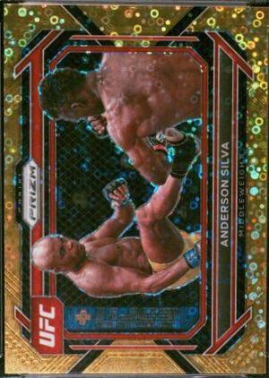 Anderson Silva 2023 Panini Prizm Under Card UFC Base #76 Gold