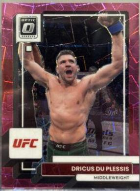 Dricus Du Plessis 2023 Panini Donruss Optic UFC Base #15 Pink Velocity