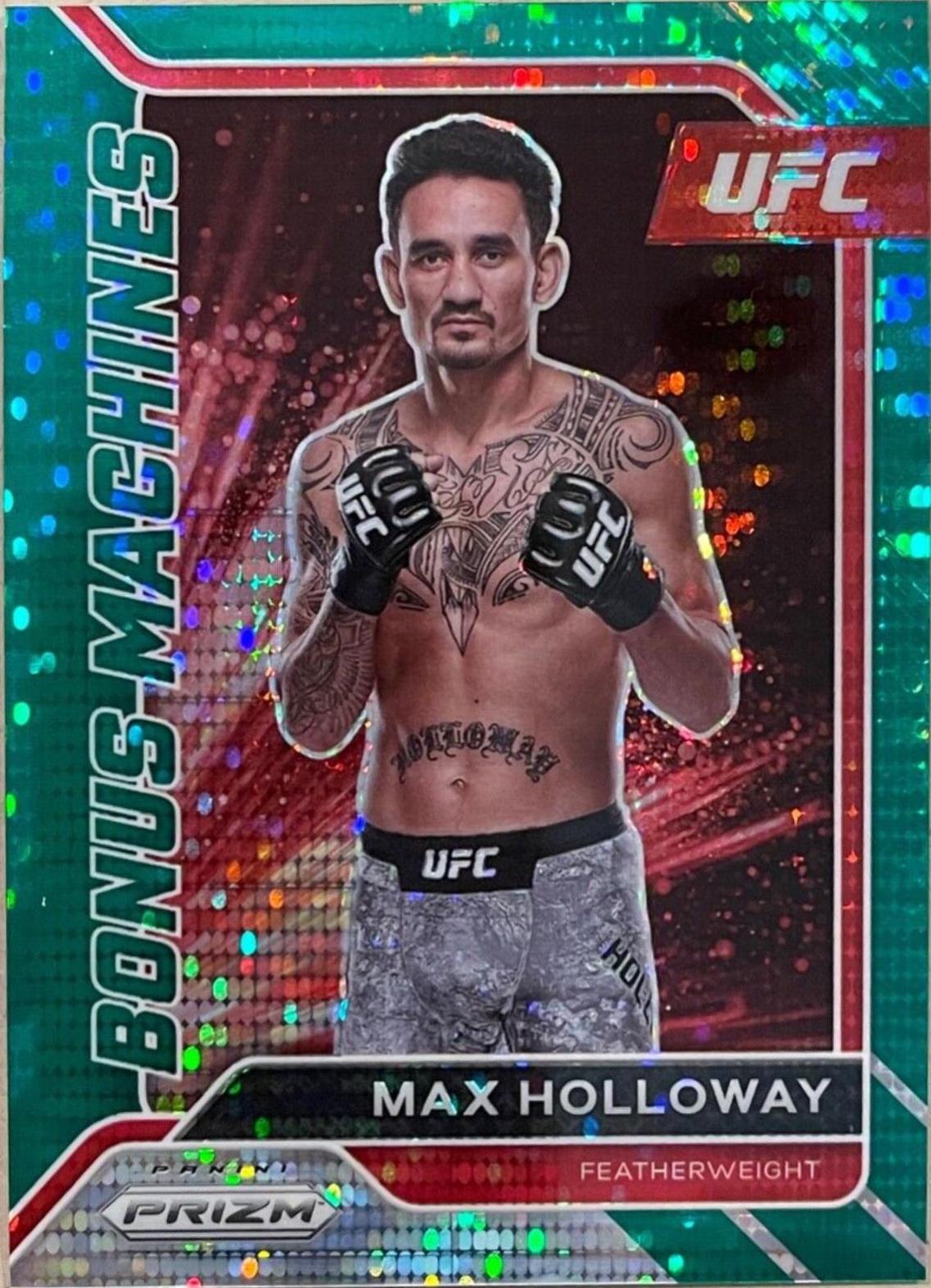 Max Holloway 2022 Panini Prizm UFC Base #188 Green Pulsar
