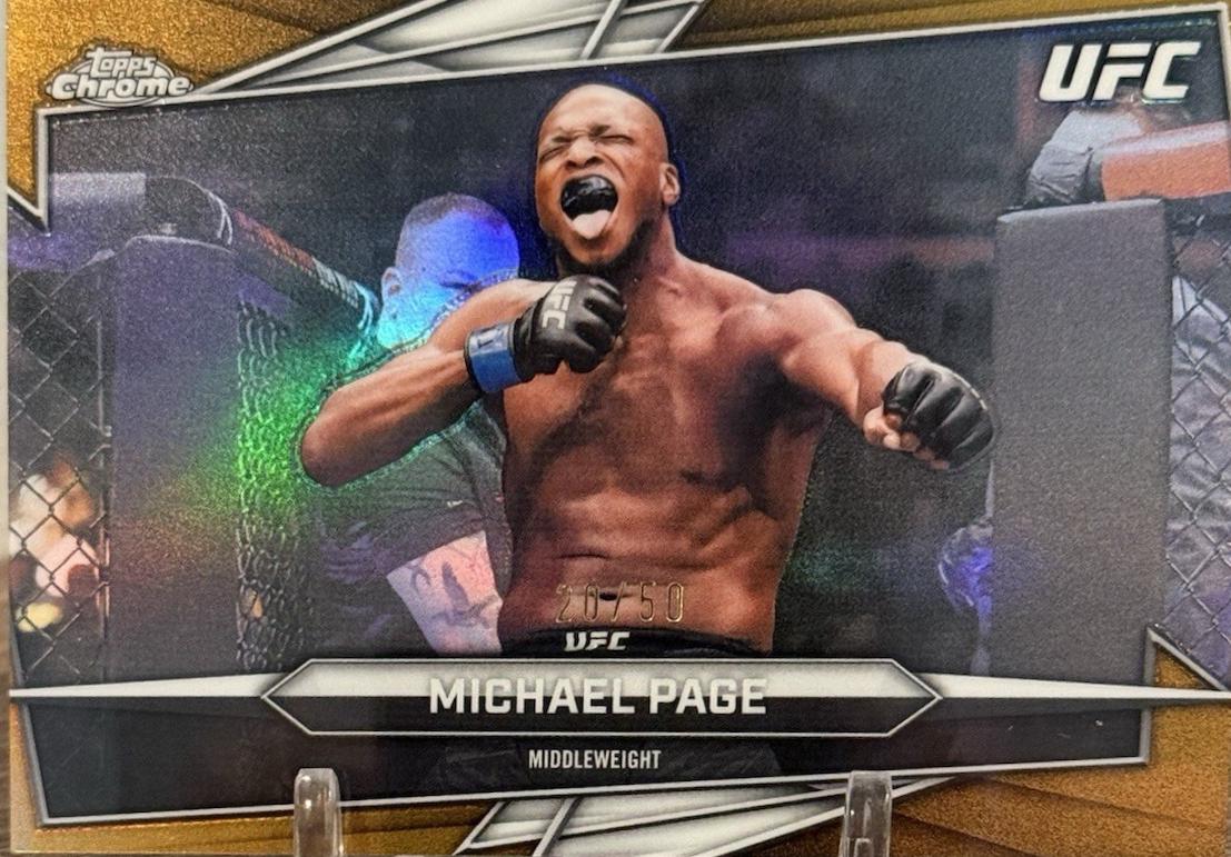 Michael Page 2026 Topps Chrome UFC Base #135 Gold Refractor