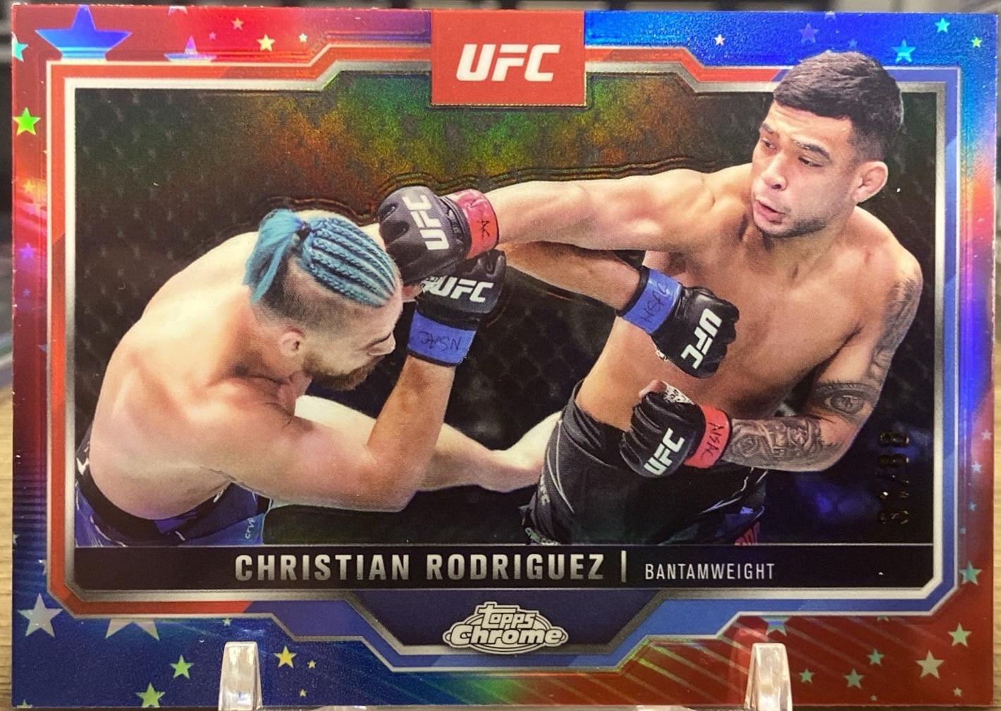 Christian Rodriguez 2025 Topps Chrome UFC Base #106 Red White Blue Refractor