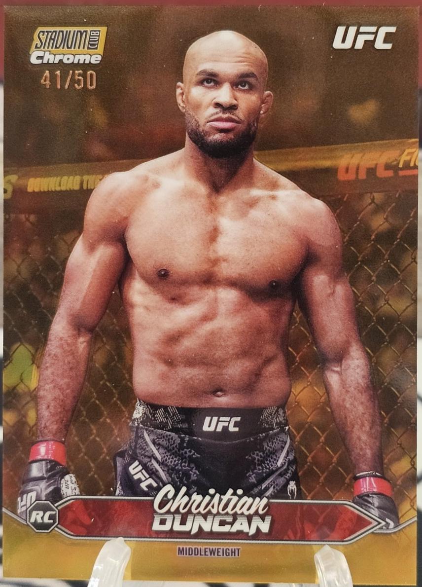 Christian Duncan 2025 Topps Stadium Club UFC Base Chrome #C-175 Gold Refractor