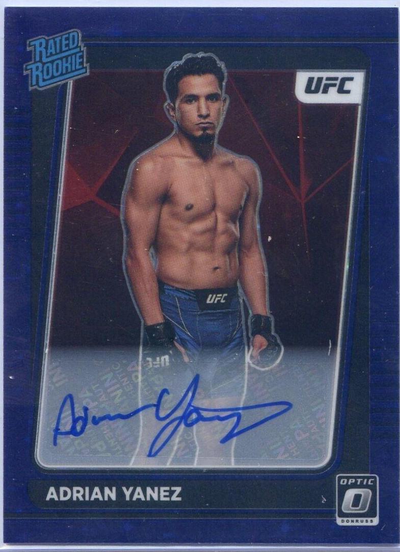 Adrian Yanez 2022 Panini Donruss Optic UFC Base Rated Rookies Signatures #105 Purple Stars