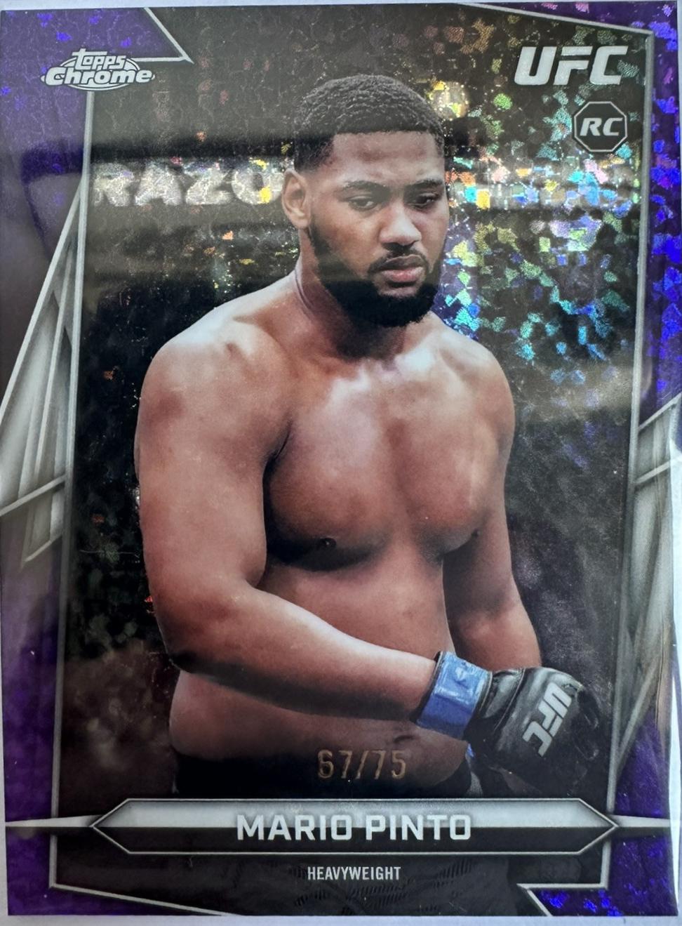 Mario Pinto 2026 Topps Chrome UFC Base #31 Purple Mini Diamonds Refractor