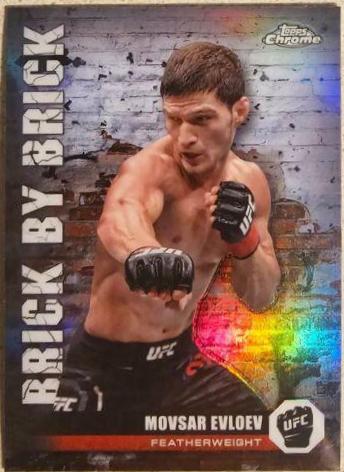 Movsar Evloev 2024 Topps Chrome UFC Brick by Brick #BYB-8 Refractor