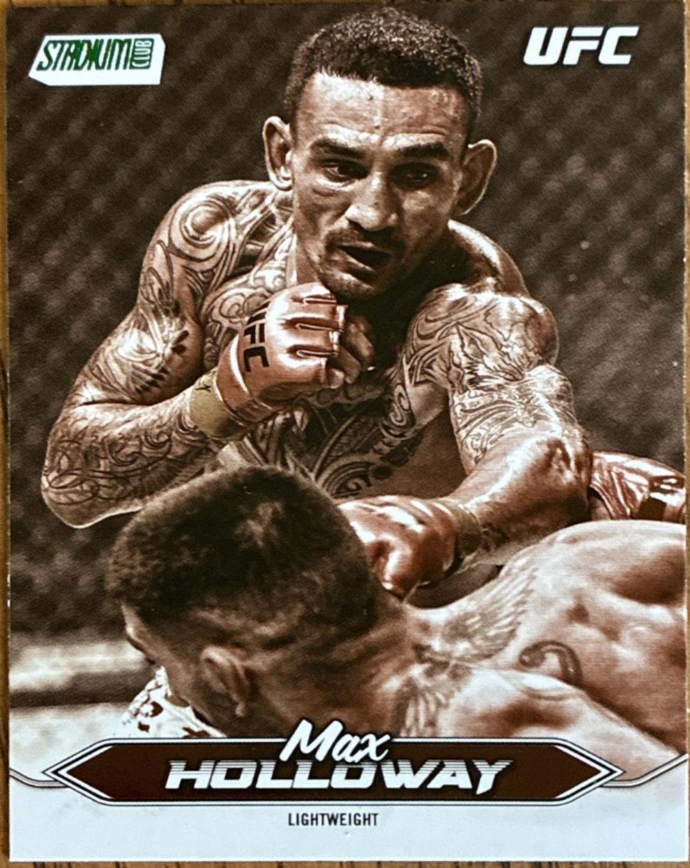 Max Holloway 2025 Topps Stadium Club UFC Base #10 Sepia