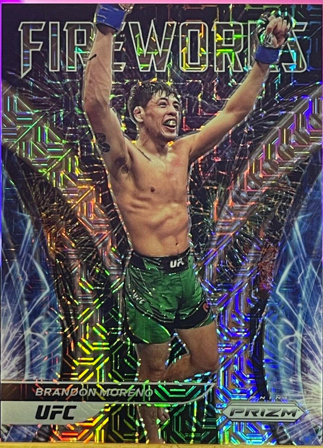 Brandon Moreno 2022 Panini Prizm UFC Fireworks #18 Mojo