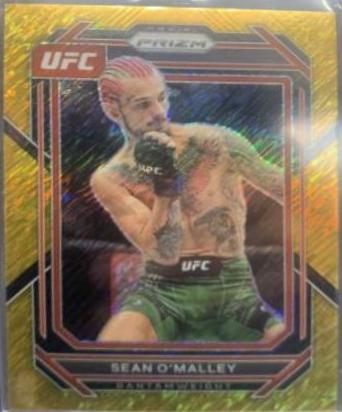 Sean Strickland 2023 Panini Prizm UFC Base #61 Gold Shimmer