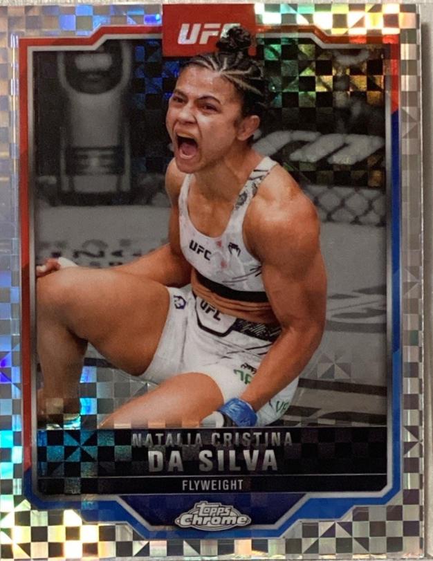 Natalia Silva 2025 Topps Chrome UFC Base #82 X-Fractor