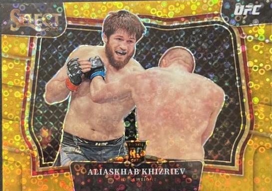 Aliaskhab Khizriev 2023 Panini Select UFC Octagonside #262 Gold Disco