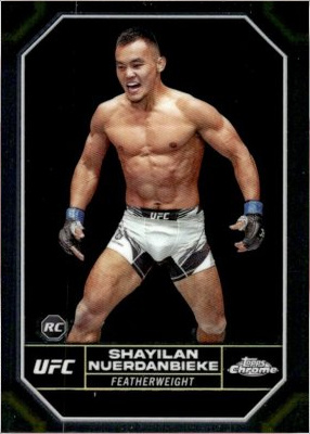 Shayilan Nuerdanbieke 2024 Topps Chrome UFC Base #182 Superfractor