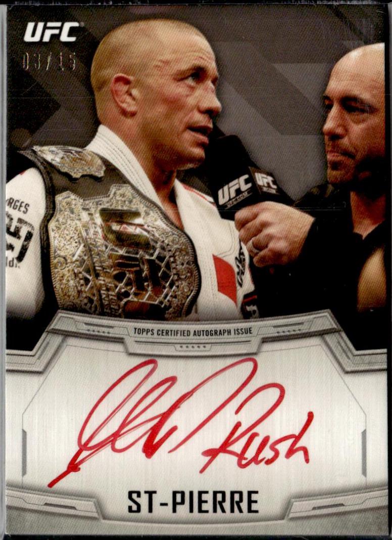 Georges St-Pierre 2014 Topps UFC Knockout Autographs #KA-GSP Red Ink