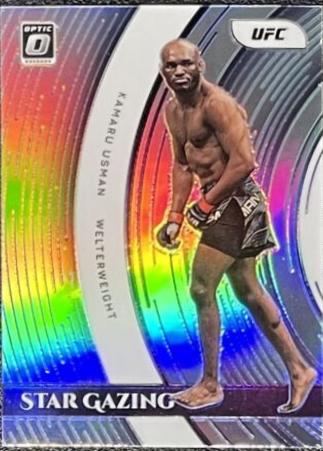 Kamaru Usman 2022 Panini Donruss Optic UFC Star Gazing #7 Holo