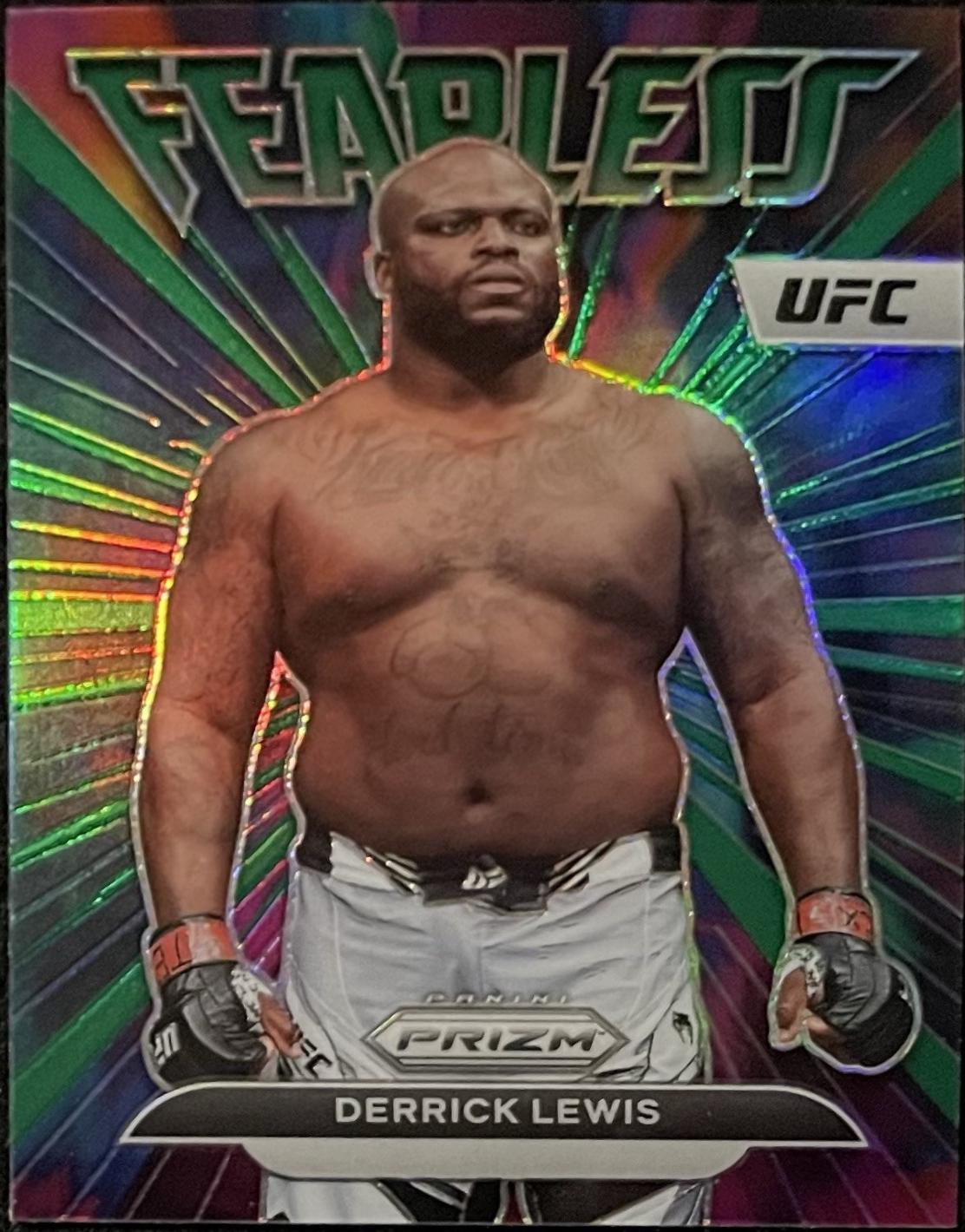 Derrick Lewis 2023 Panini Prizm UFC Fearless #26 Green