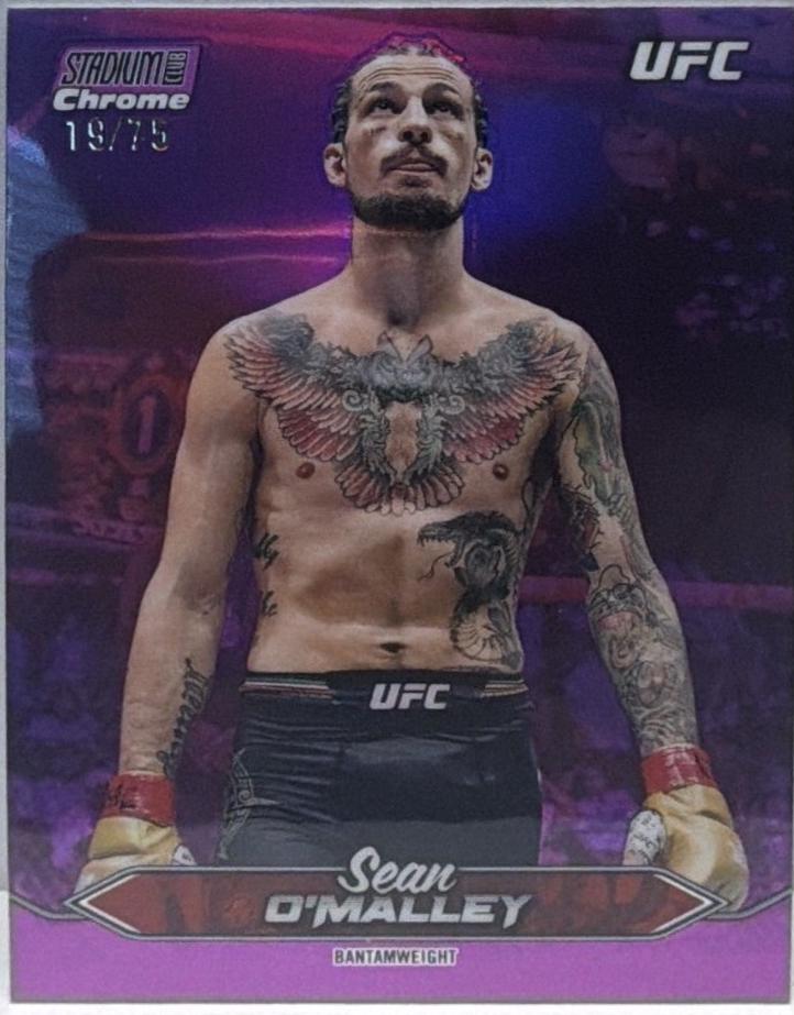 Sean O'Malley 2025 Topps Stadium Club UFC Base Chrome #C-20 Purple Refractor