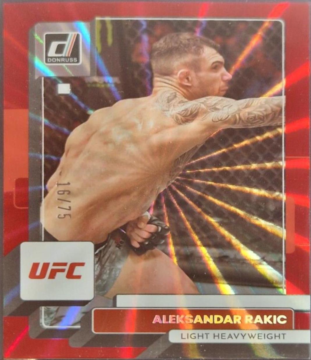 Aleksandar Rakic 2023 Panini Donruss UFC Base #26 Red Laser