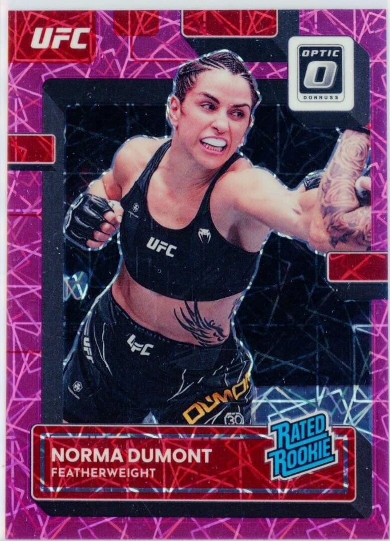 Norma Dumont 2023 Panini Donruss Optic UFC Base #133 Pink Velocity