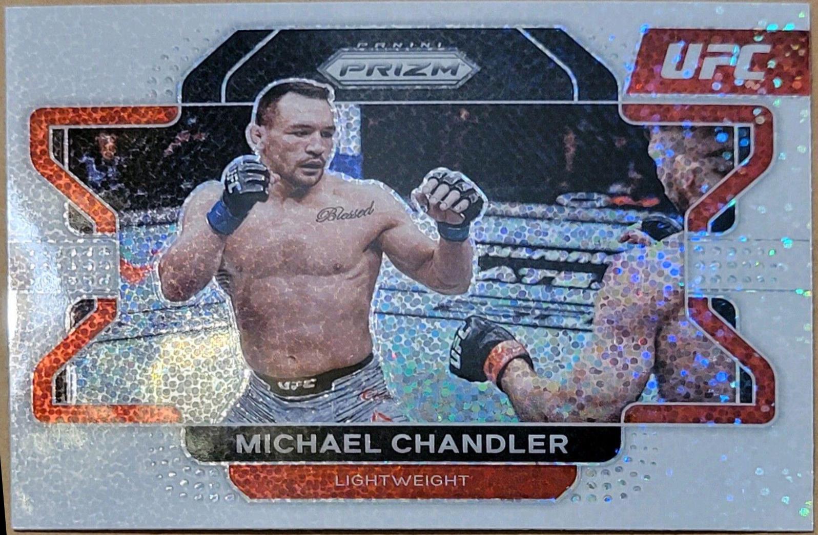 Michael Chandler 2022 Panini Prizm UFC Base #8 White Sparkle