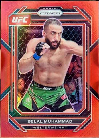 Belal Muhammad 2023 Panini Prizm UFC Base #113 Red