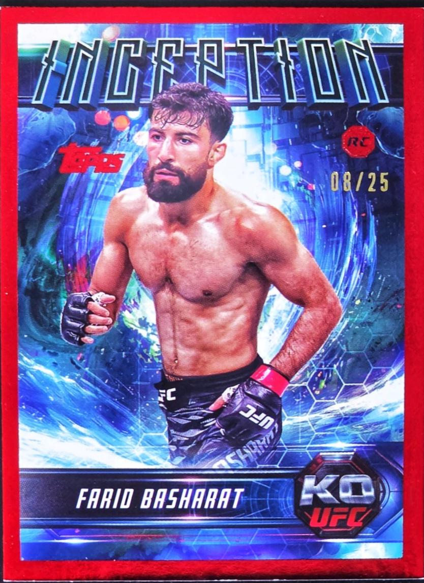 Farid Basharat 2025 Topps Knockout UFC Inception #IN-52 Red