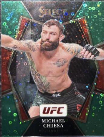 Michael Chiesa 2022 Panini Select UFC Premier Level #192 Green Disco