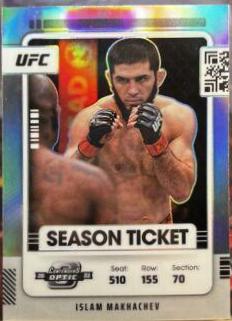 Islam Makhachev 2022 Panini Chronicles UFC Base Contenders Optic Season Ticket #355 Bronze