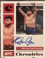 Kelvin Gastelum 2021 Panini Chronicles UFC Chronicles Signatures #35 Red