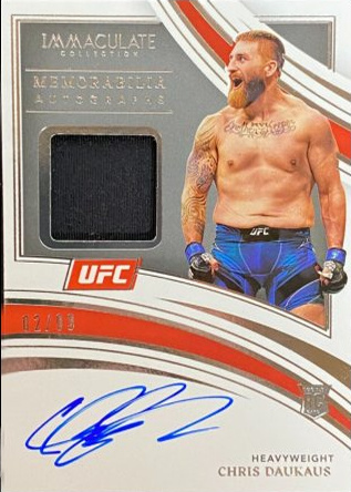 Chris Daukaus 2022 Panini Immaculate UFC Rookie Memorabilia Autographs #110 Acetate