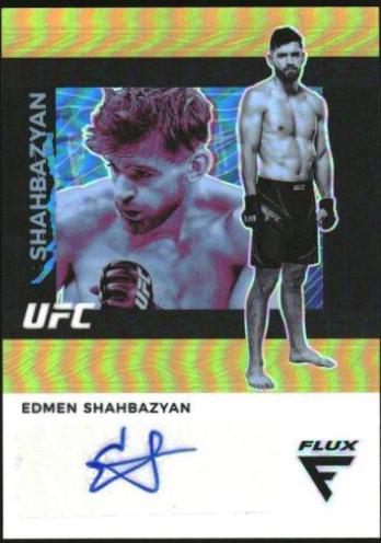 Edmen Shahbazyan 2022 Panini Chronicles UFC Flux Auto #19 Gold