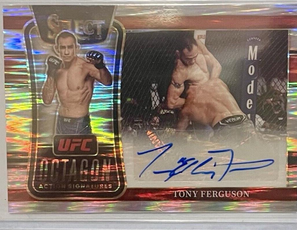 Tony Ferguson 2022 Panini Select UFC Octagon Action Signatures #3 Flash