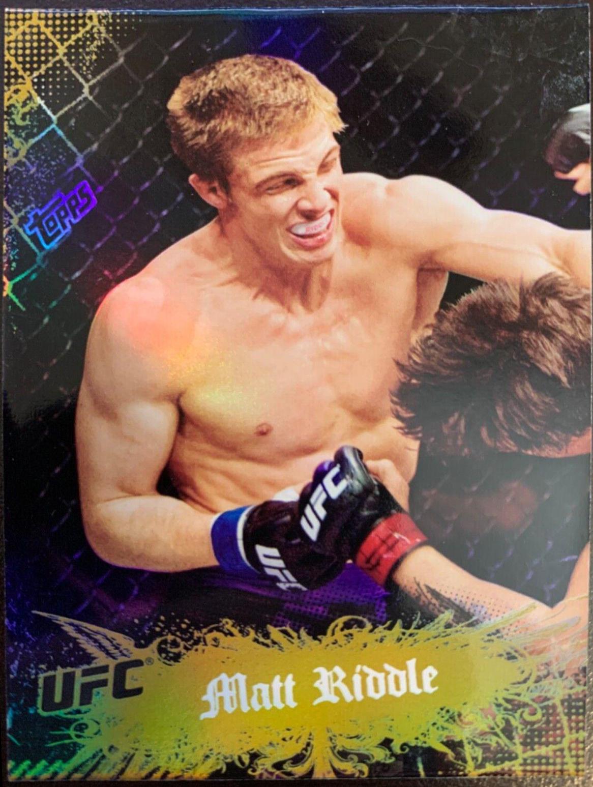 Matt Riddle 2010 Topps UFC Main Event Base #50 Gold
