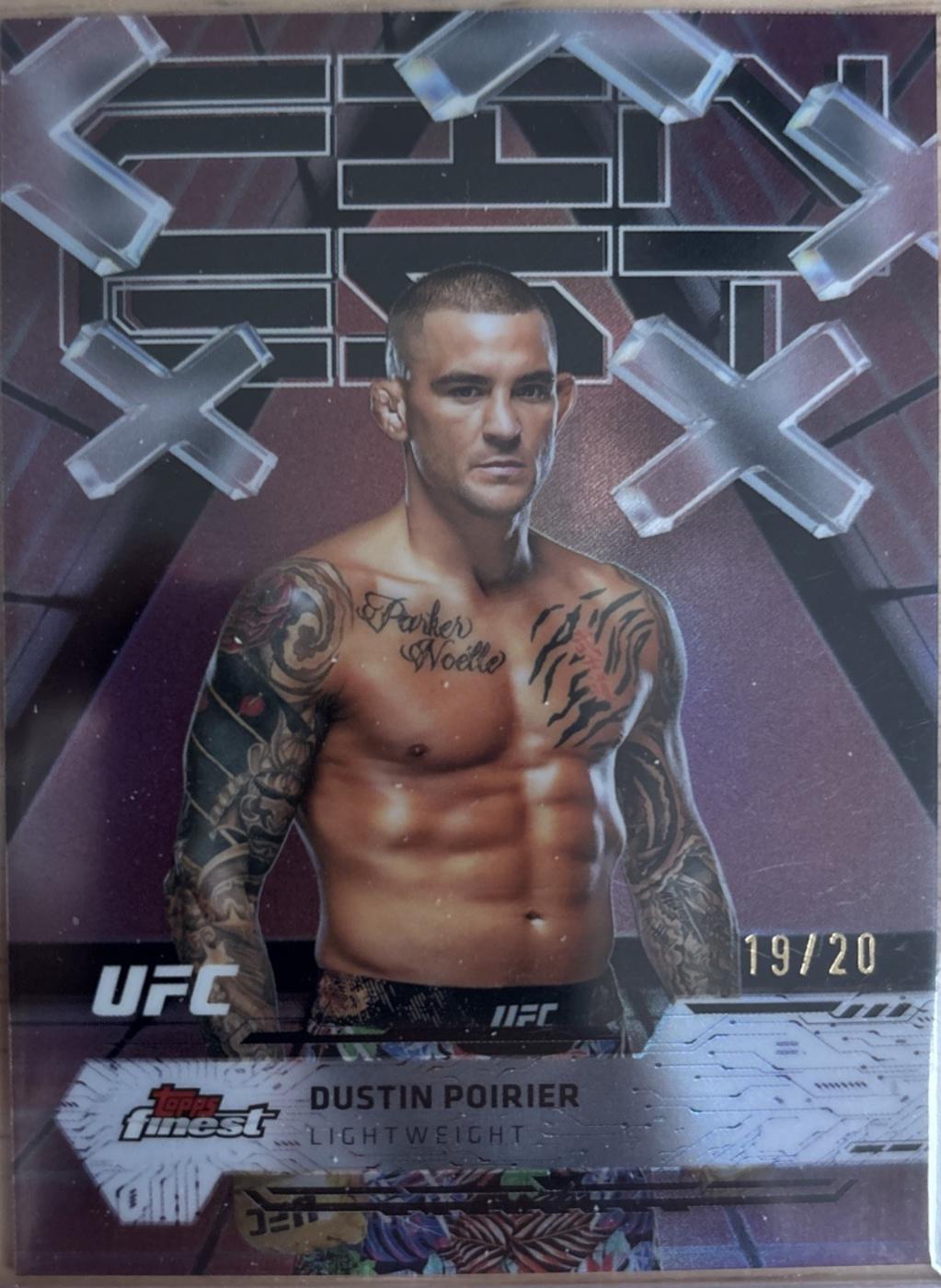 Dustin Poirier 2025 Topps Finest UFC Base Common #98 Red Black Vapor Refractor