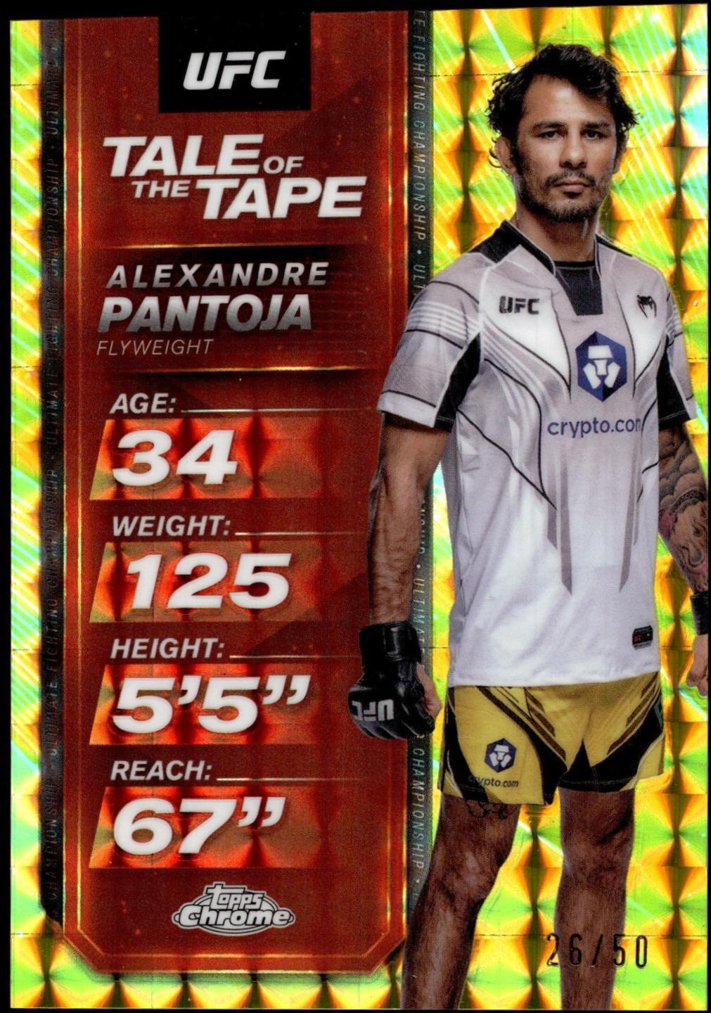 Alexandre Pantoja 2025 Topps Chrome UFC Tale of the Tape #TTT-1 Geometric Gold Refractor