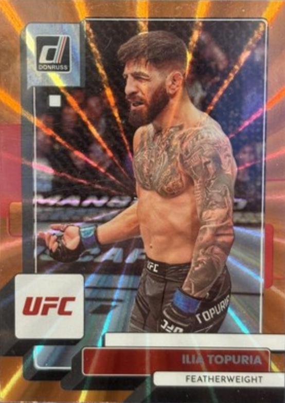 Ilia Topuria 2023 Panini Donruss UFC Base #72 Orange Laser