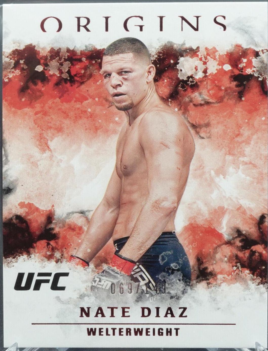 Nate Diaz 2021 Panini Chronicles UFC Base Origins #37 Red