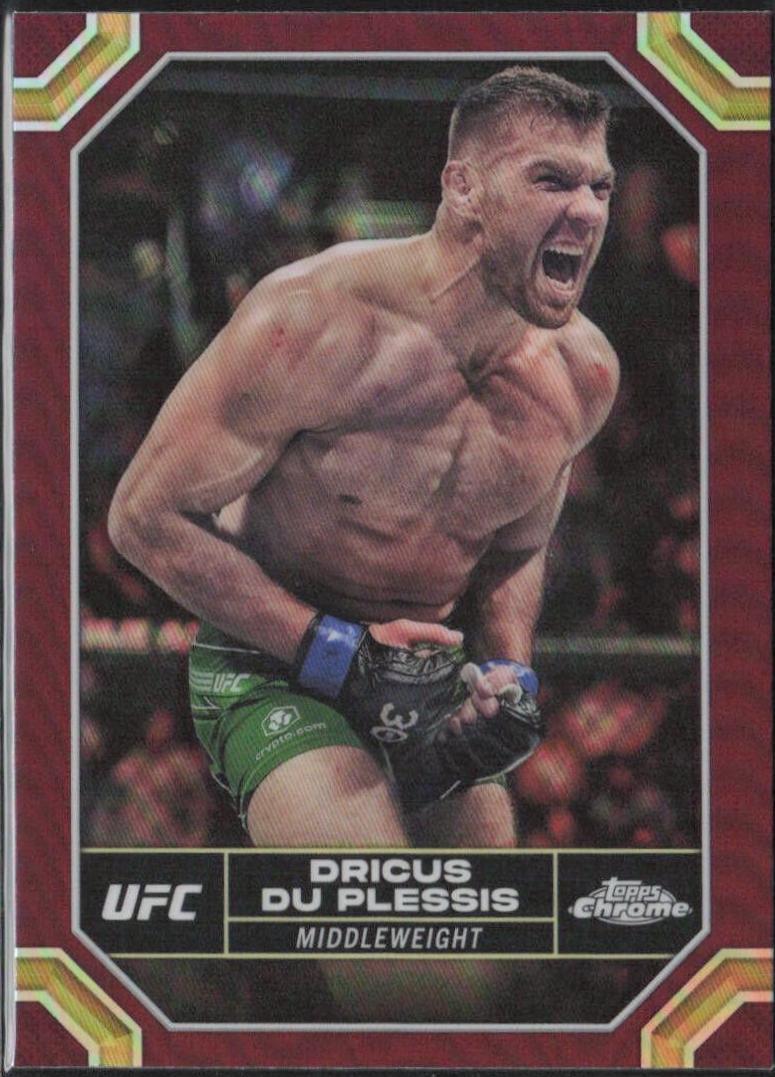 Dricus Du Plessis 2024 Topps Chrome UFC Base #62 Magenta Refractor