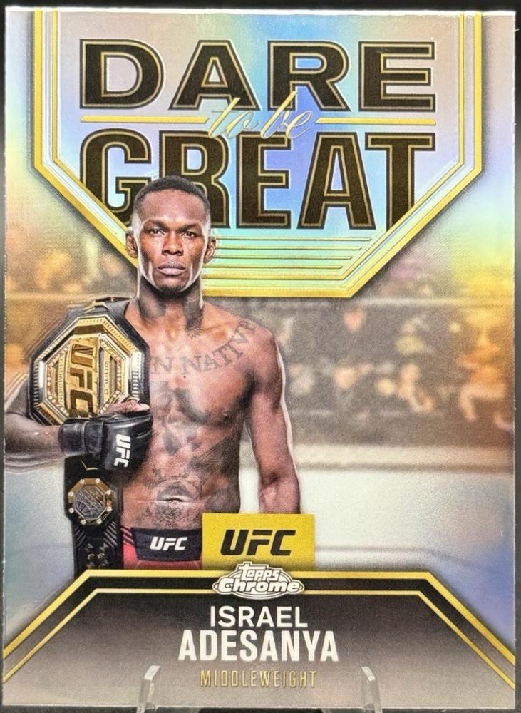 Israel Adesanya 2025 Topps Chrome UFC Dare to Be Great #DBG-10 Refractor