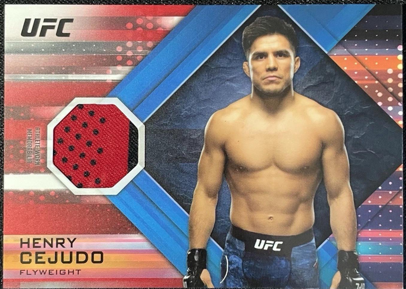 Henry Cejudo 2019 Topps UFC Knockout Knockout Relics #KR-HC Red