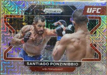 Santiago Ponzinibbio 2022 Panini Prizm UFC Base #50 Mojo
