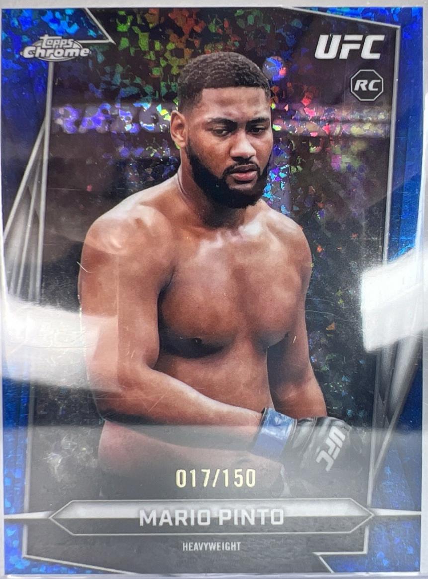 Mario Pinto 2026 Topps Chrome UFC Base #31 Blue Refractor