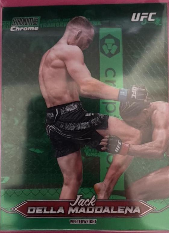 Jack Della Maddalena 2025 Topps Stadium Club UFC Base Chrome #C-57 Green Refractor